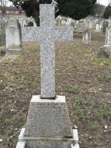 Stodart's headstone in Mt Jerome Cemetery, Dublin.